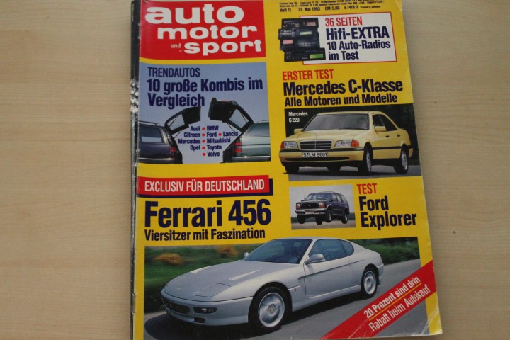 Deckblatt Auto Motor und Sport (11/1993)